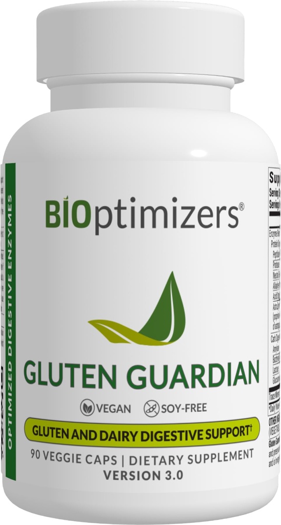 Gluten Guardian 3.0 - Enzym Supplement med DPP-IV for å støtte Gluten Digestion - kan bidra til å hindre bloming, gass og indigestion, 90 kapsler