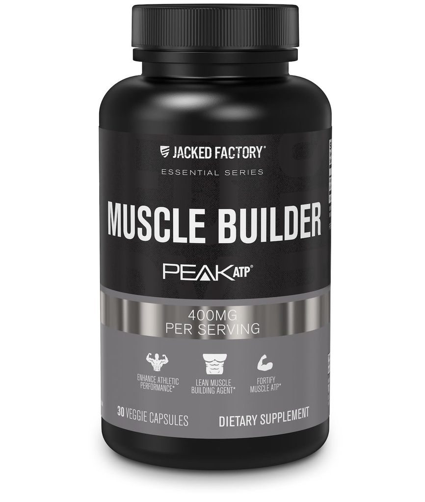 Jacked Factory Essentials Muscle Builder - ATP Muscle Builder for menn med topp ATP å støtte muskel gevinst, forbedre atletisk ytelse, og øke styrke - 30 kapsler