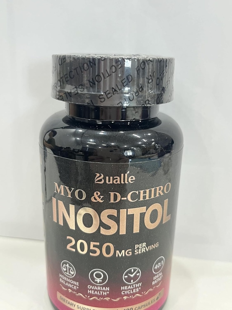 Bualle Myo-Inositol & D-Chiro Inositol - Ovarian støtte vitamin - 40:1 blanding for å støtte hormonbalanse for kvinner