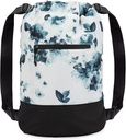 Flex Cinch Tegnestreng Gym veske for kvinner med grafiske designer | Holdbar lett vekt Gym Cinch poser | Flott for Gym Bag, Reise, og Overnattinger | Teal - Blomster