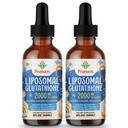 2000MG Liposomal Glutathione Liquid, 98% Absorpsjon, aktiv form L-Glutathione Supplement, Vegansk Vennlig, Kraftig Antioksidant Complex for immunsystem, Aging Defense, Detox, 4 FL.OZ