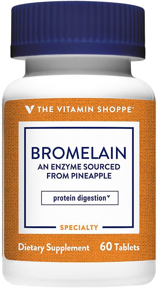 Vitamin Shoppe Bromelain 500MG & 2.000 GDU, støtter Protein Digestion & Absorpsjon, Enzyme Oppgitt fra Pineapples (60 kapsler)