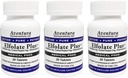 Plus® 3mg 3 Pack L-metylfolat Metylfolatmetylfolat medisinsk mattilskudd profesjonell styrke aktiv ren potent 30 tabletter