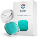 Livia Menstruell smerte relief enhet, Blå-grønn – Off-Switch for Periode smerte – Bærbar og diskret – Oppladbar, opp til 12 timer batteri – komplett sett med Stick-On Pads – Go-to reisepartner