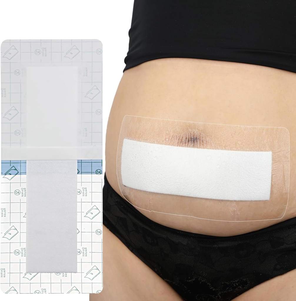 14 stk Vanntett C Seksjon Dusj Sårbeskytter 4"x12" Tummy Tuck Scar snitt bukspyttbandasje hysterektomi gjenoppretting må ha postkirurgi kjoledeksel