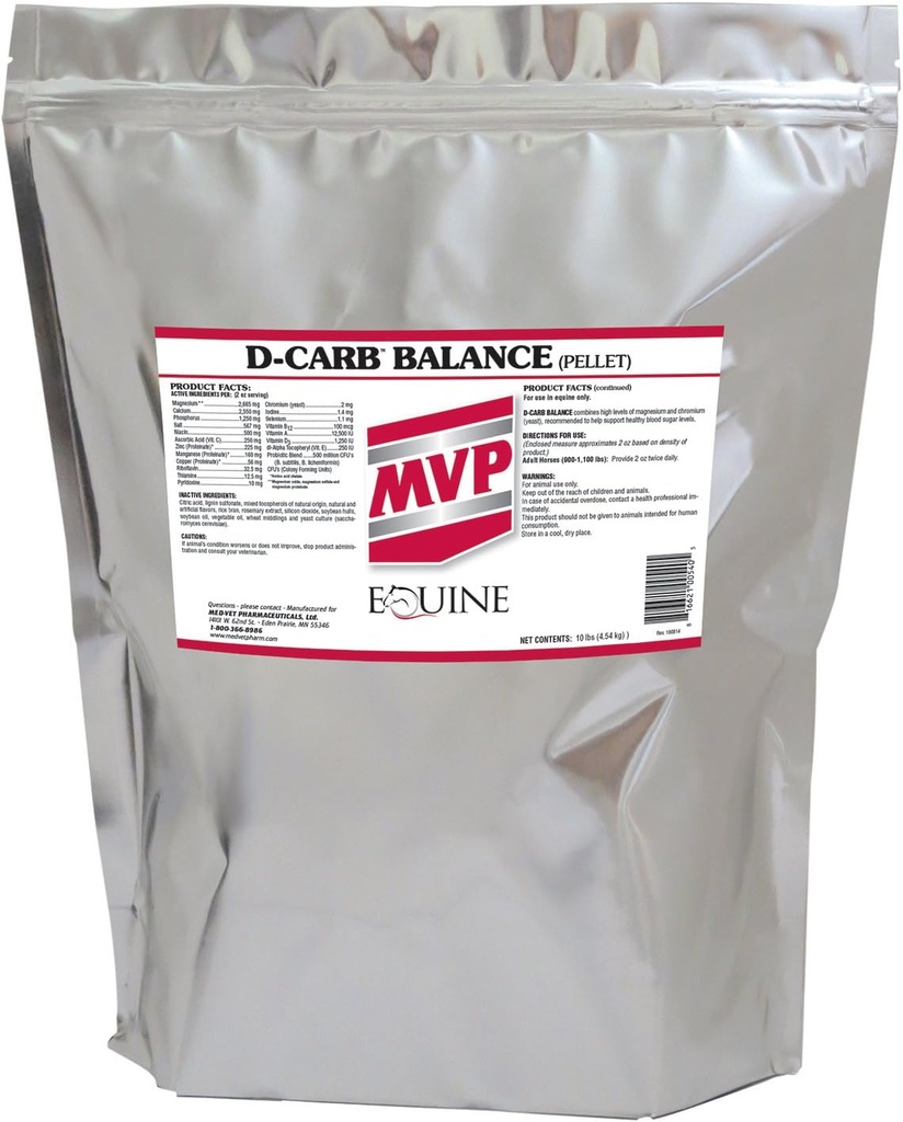 MVP D-Carb Balance (10lb) støtter glucosemetabolisme +vitaminer og probiotika...