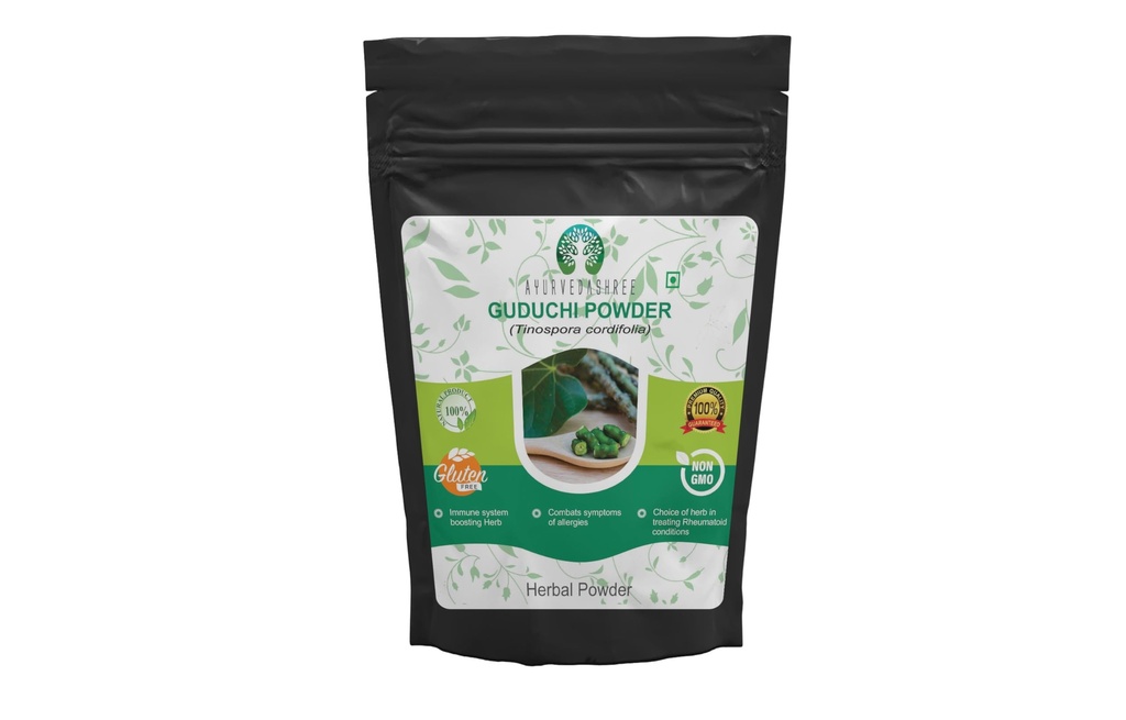Guduchi pulver 100 Gm I Giloy pulver I Ayurvedic Herbal immunstøtte I støtter immunsystemet I Tinospora Cordifolia pulver I Ikke GMO I Glutenfri I 100% naturlig