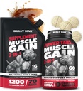 Bully Max 3-i-1 flytende hund muskelbygger og kraftfaner (60 faner) Bundle - høyproteintilskudd og Chewable multivitaminer for muskelvekst, energi og gjenoppretting i alle avler, valper og voksne hunder