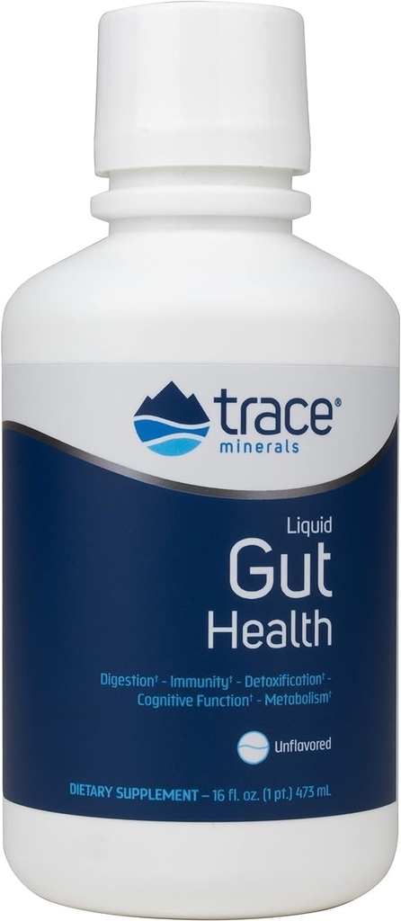 Trace Minerals Gut Helse - Støtte for Gut Lining, Sunn Digestion, Immunsystemfunksjon - Digestive Helsetilskudd med Humic & Fulvic Acid - Uslavored, 16 fl oz (Om 94 Serveringer)