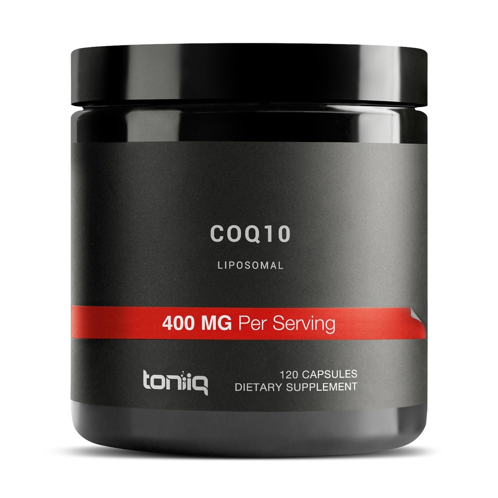 Liposomal CoQ10 400mg - 98% ren coenzym Q10 - Ekstra styrke formel med forbedret absorpsjon - tredjeparts testet - 120 vegetariske kapsler