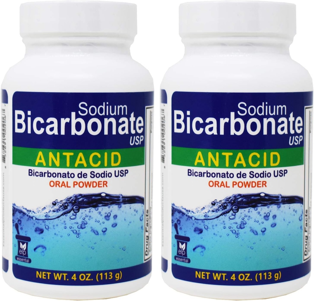 Natriumbikarbonat Antacid Oral pulver USP 4 oz .2 flasker