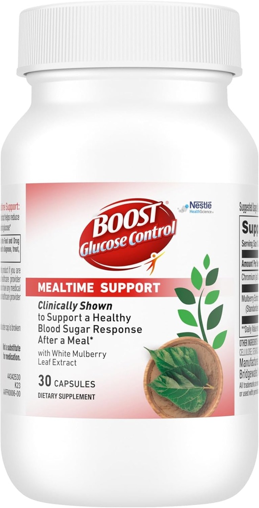 Boost glucose kontroll måltidstid støtte kosttilskudd, 30 ct