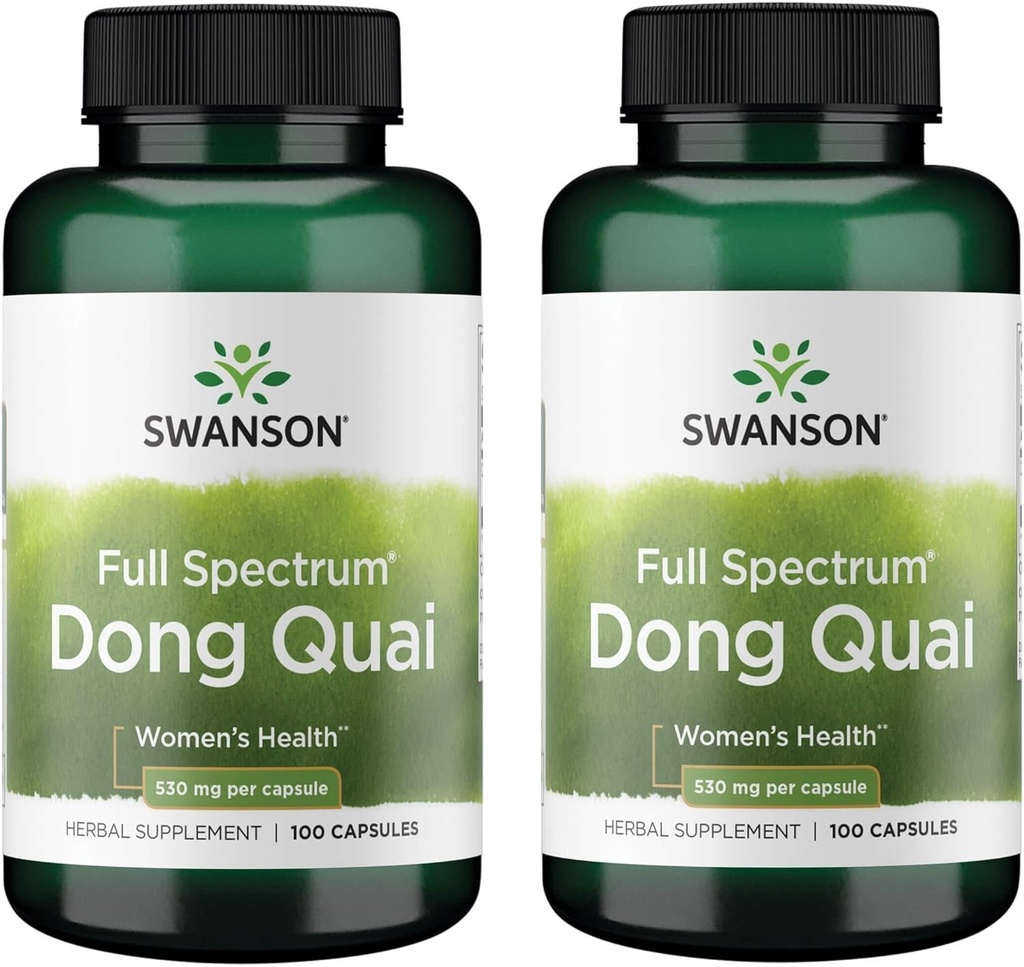 Swanson Dong Quai 530 Milligrams 100 kapsler (2 pakke)