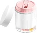 Ukelig reisepilleorganisator, daglig kosttilskudd organisator med 7 store sammenligninger, pilleboks veske lett å bruke, stor vitamin dispenser, multifunksjonell piller lagringshold for medisinering (Pink)