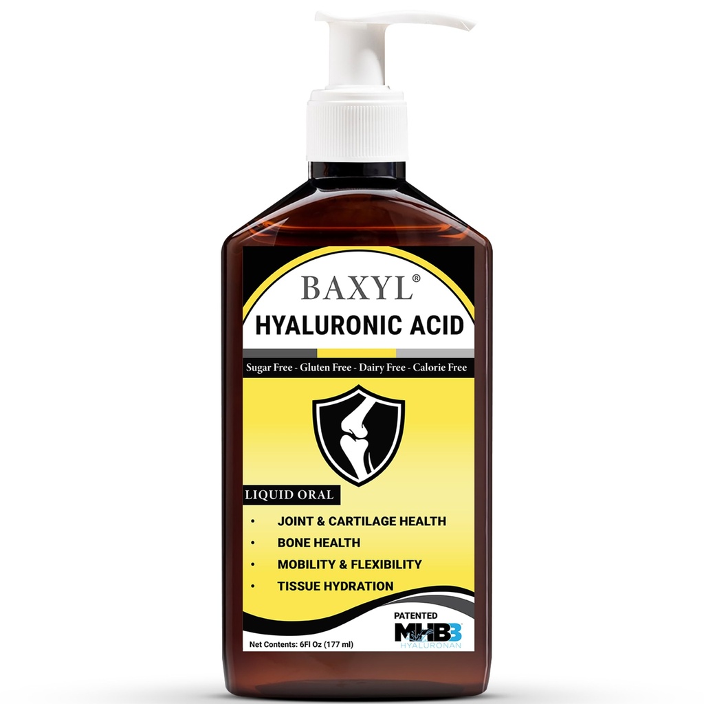 Baxyl - flytende hyaluronsyre for felles relief Supplement (Vegan, glutenfri, ikke-GMO, patentert oral MHB3)