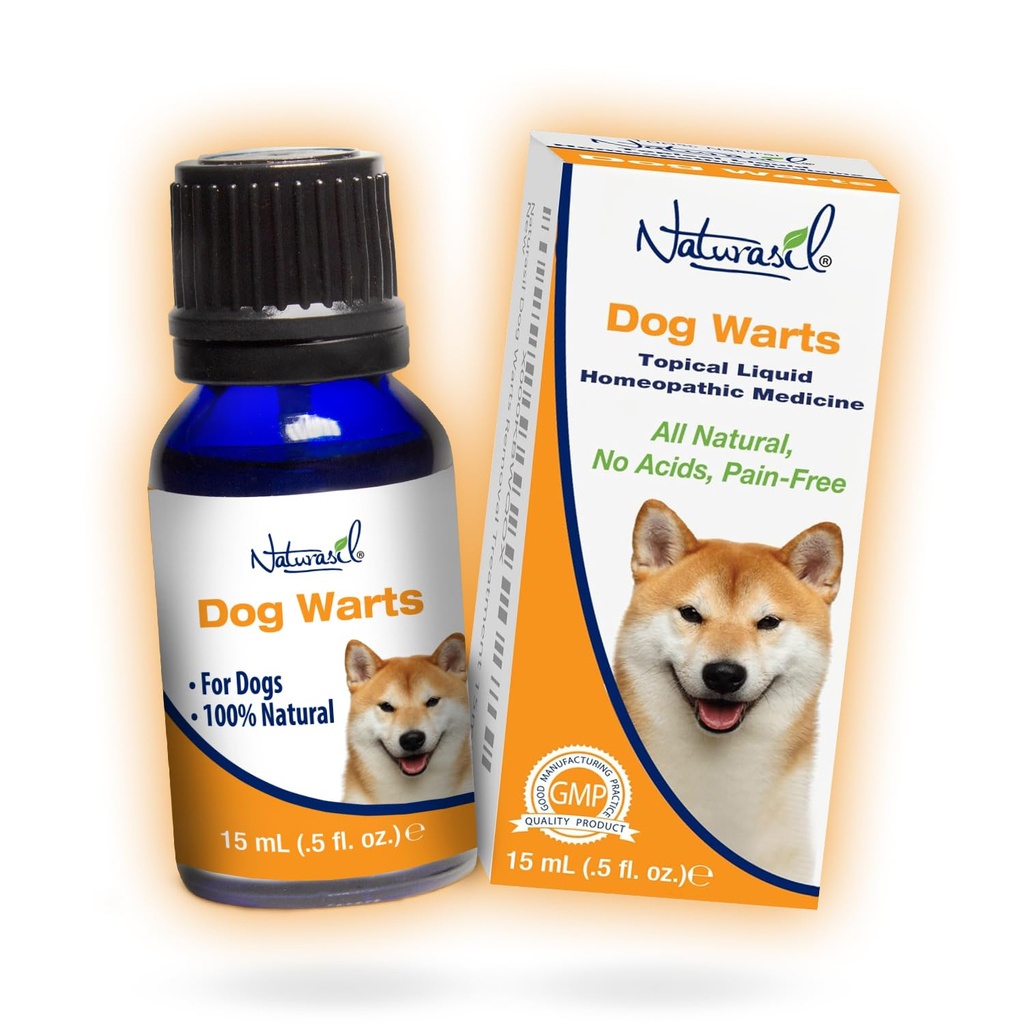 All-Naturlige hund vorter Fjerner av Naturasil - ren Thuja & Plant Ekstrakter for Topical Wart & Skin Blemish Remover på Kjæledyr | Rask-Aktivering, Gentle & Smerte-Free | Ingen syrer | Trygg for hunder 3+ måneder | 15ml