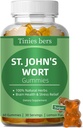 St John's Wort Gummies 500 mg, Sugar Free Gummies for voksne barn, beste urter gummier for hjerne og stress relief, ikke-GMO, Gulten gratis, Vegansk, Pektin, 60