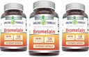 Amazing Formler Bromelain Supplement | 500 Mg | 2400 GDU | 120 Veggie Kapsler | Ikke-GMO | Glutenfri | Laget i USA (3 Pack)