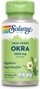 SOLARAY Okra Frukt 1600 mg - høy fiber Supplement for velvære - rik kilde til løselig fiber - tilsvarende 6,4 g Fresh Okra per servering, Vegan, 60-dagers garanti - 25 Services, 100 Vegkaps