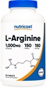 Nutricost L-Arginine 1000mg, Amino Acid tabletter (150 tabletter)