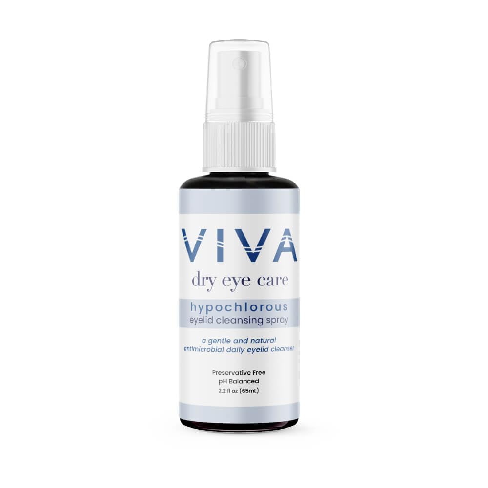 VIVA Eyelid rengjøringssprøyte | Ren, Hypoklorussyre | Gentle, Effektiv Eyelid & Lash Cleanser for å fjerne Allergens, Dirt, Oljer, Makeup | 2,2 fl oz (65ml)