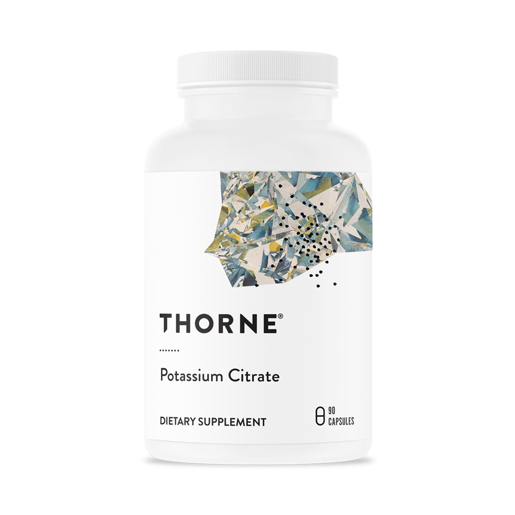 THORNE - Kalium Citrat - høyabsorberbar Kalium Supplement for nyre, hjerte og skjelettstøtte* - 90 kapsler