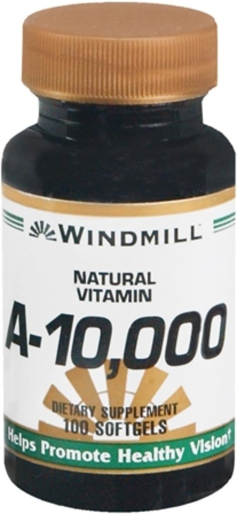 Vitamin A 10.000 IU Softgels 100 Myke geler (pakke med 2)