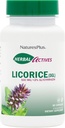 NaturesPlus Herbal Actives Licorice (DGL) 500 mg - 60 Kapsler, Pakke med 4 - Støtter Sunn Digestion & Total Velvære - Vegetarisk, Glutenfri - 240 Total Services