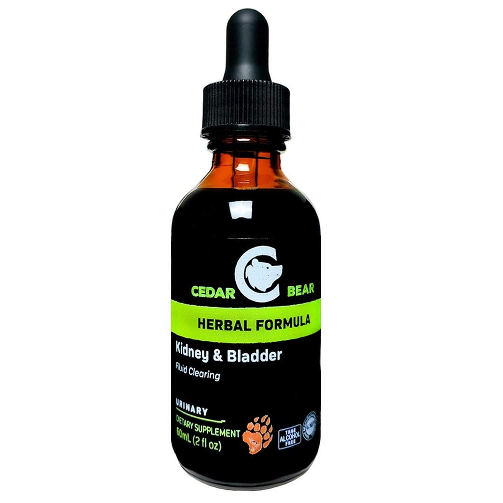 Cedar Bear Nyre & Bladder Blande et flytende urtetilskudd som soter, toner og støtter riktig flytende dynamikk for bladderen og urinsystemet 2 Fl Oz