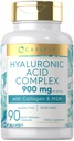 Carlyle Hyaluronsyrekompleks 900 mg med kollagen og MSM 90 kapsler ikke-GMO, Glutenfri Supplement
