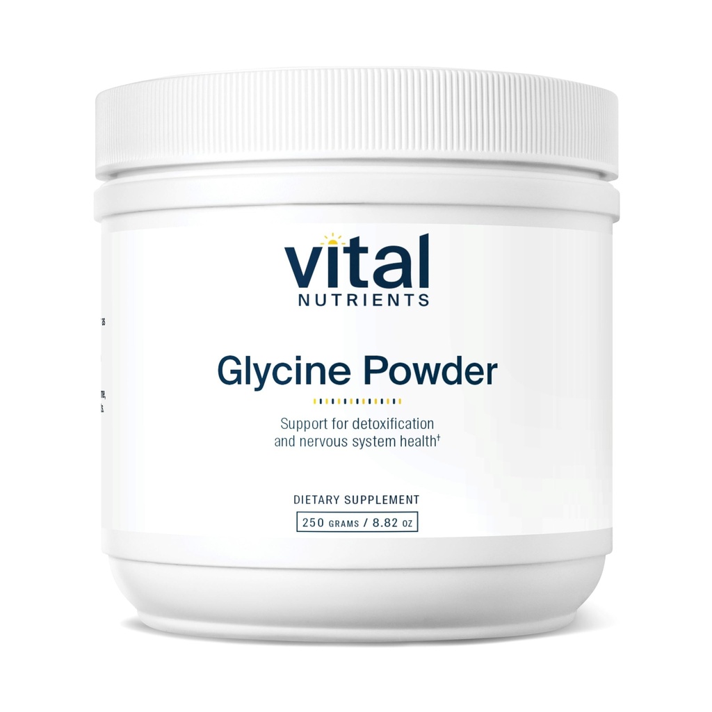 Vitale næringsstoffer Glycine pulver 250g | Aminosyre for å fremme hvilefull søvn, stress relief, minne og kognitiv støtte * | Vegan glykintilskudd | Gluten, Dairy, Soyafri | Ikke-GMO | 625 Serveringer