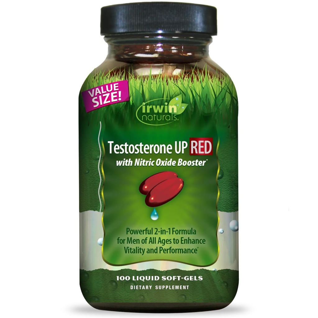 Irwin Naturals Testosteron Opp Rød 100 Sgels