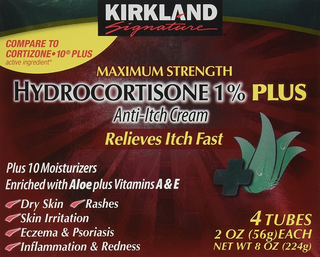 Kirkland Hydrokortison% 1 Krem, 2 Ounce (Pack of 4)