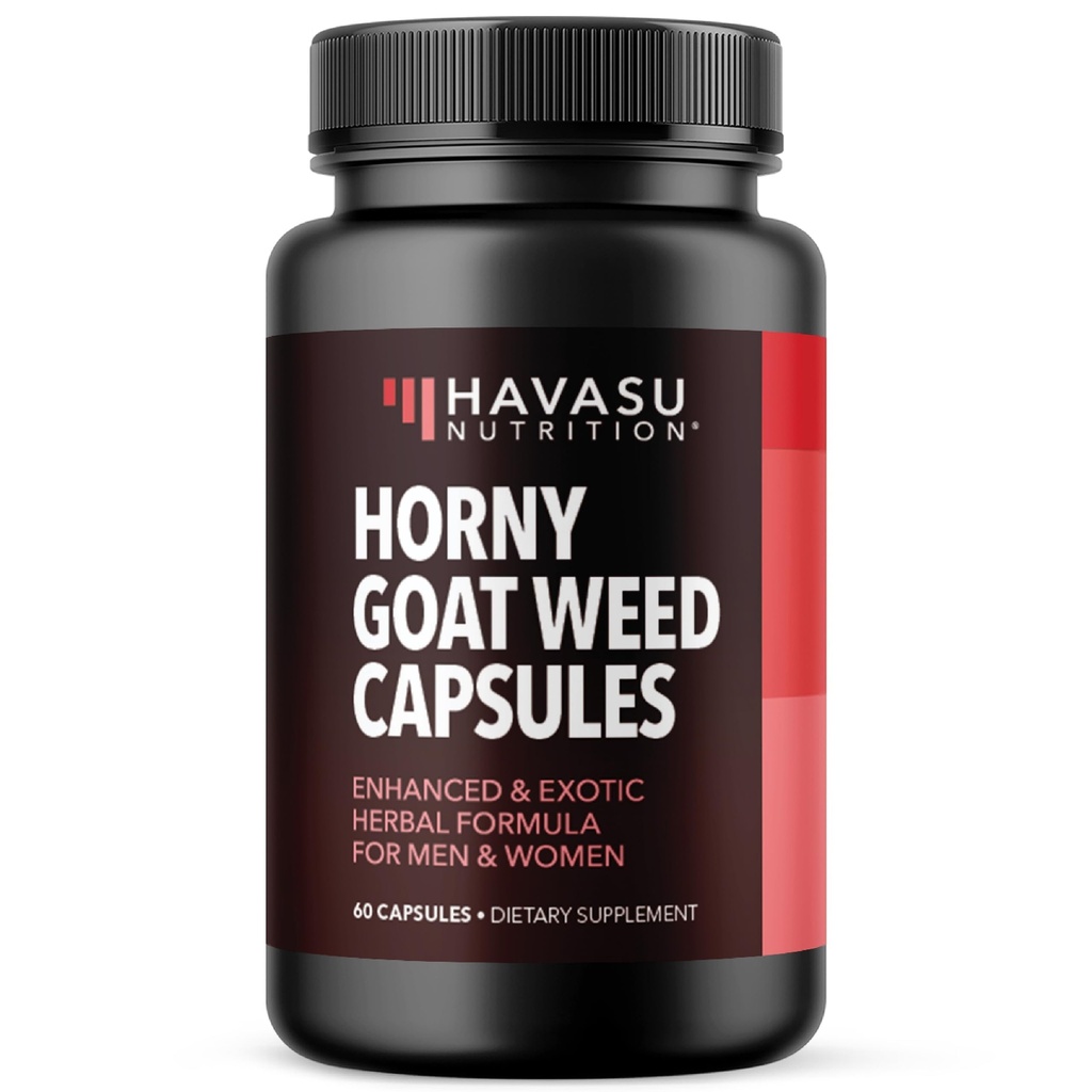 Horny Goat Weed Capsules for menn og kvinner - Ekstra styrke ytelse og energi støtte med Tongkat Ali, Muira Puama, og så Palmetto - 1 måned Supply Herbal Supplement for økt utholdenhet