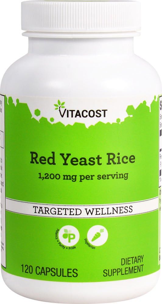 Vitacost Red Yeast Rice - 1200 mg - 120 vegetariske kapsler
