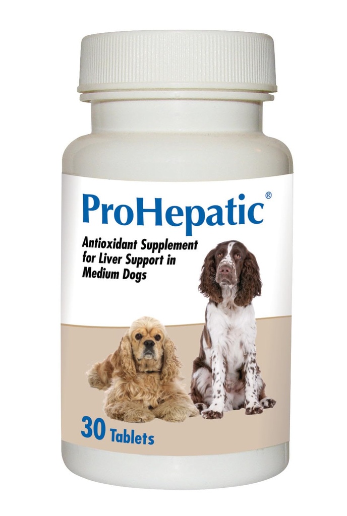 Prohepatisk leverstøtte Supplement for mellomstore hunder (30 tabletter)