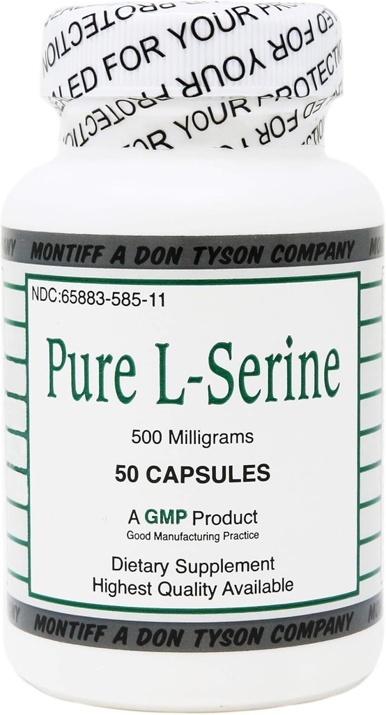 Pure L Serine 500 mg 50 Antall