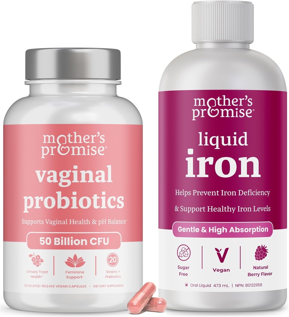 Mors løfte flytende jern og Vaginal probiotika Bundle
