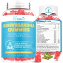 2 Pack Ashwagandha Gummies med turmerisk GABA Mood Energy og immunstøtte, blandet Berry Flavor 120 Cts