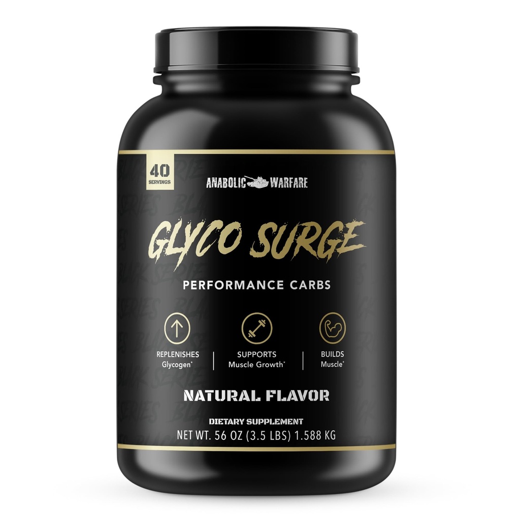 Anabol Warfare Glyco Surge Glyco Supplement ytelse karbohydrater for å hjelpe lean muskelvekst, post trening gjenoppretting og utholdenhet* (naturlige – 40 serveringer)