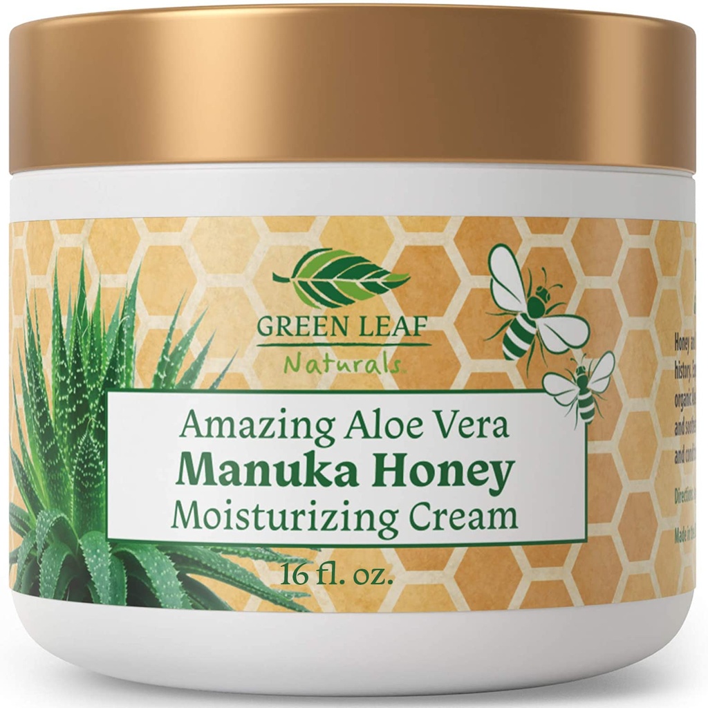 Manuka Honning Eczema Krem Moisturizing Lotion Fragrance Gratis For Psoriasis Relief - kløende, tørr hud Utslett Ointment - Hud Soothing Moisturizer - Kropp & ansiktskrem - barn og voksne 16oz