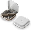 Lille Pill Case, Reisepille Box, Bærbar Pill Organizer, Pill Container for Pocket 4 Sammenligninger, Daglig Compact Travel Medicine Holder for Vitaminer Medisinering (Light Grey)