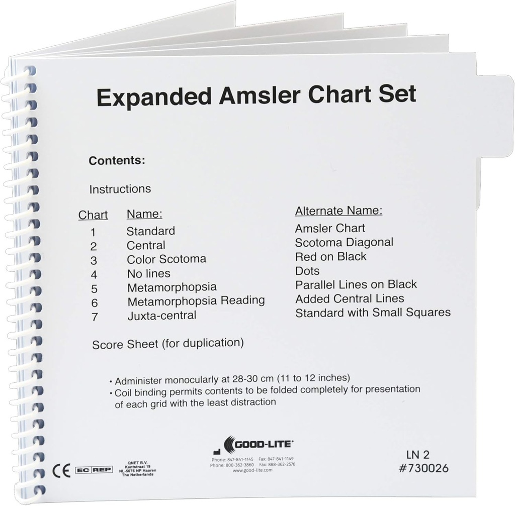 Amsler Grid Chart Set, utvidet