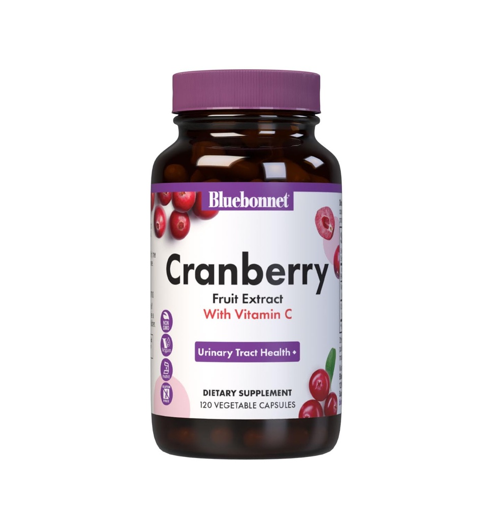 Blåbonnet Ernæring Cranberry Fruit Extract, Urin Tract Support *, Ikke-GMO, Kosher-sertifisert, Vegan, Glutenfri, Soya-fri, Dairy-Free, 60 Grønnsaker Kapsler, 60 Serveringer