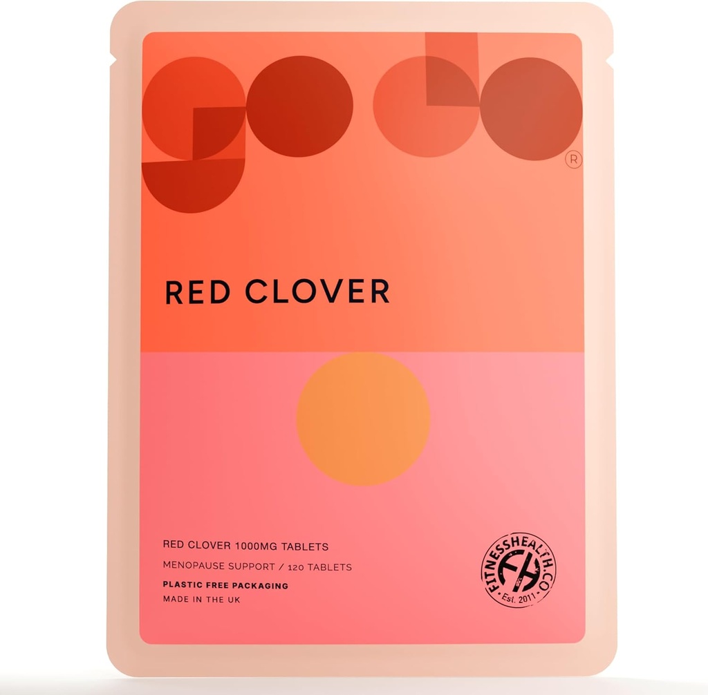 Fitness Helse Rød Clover Extract 1000MG Tablett - Menopause og Hormonal Helse Support - høy styrke isoflavon - kardiovaskulær helse - fremme hud og hår helse - (120 tabletter)