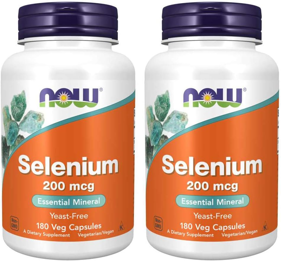 Nå Mat Selenium 200 mcg VCaps, 180 greve (pakke på 2)