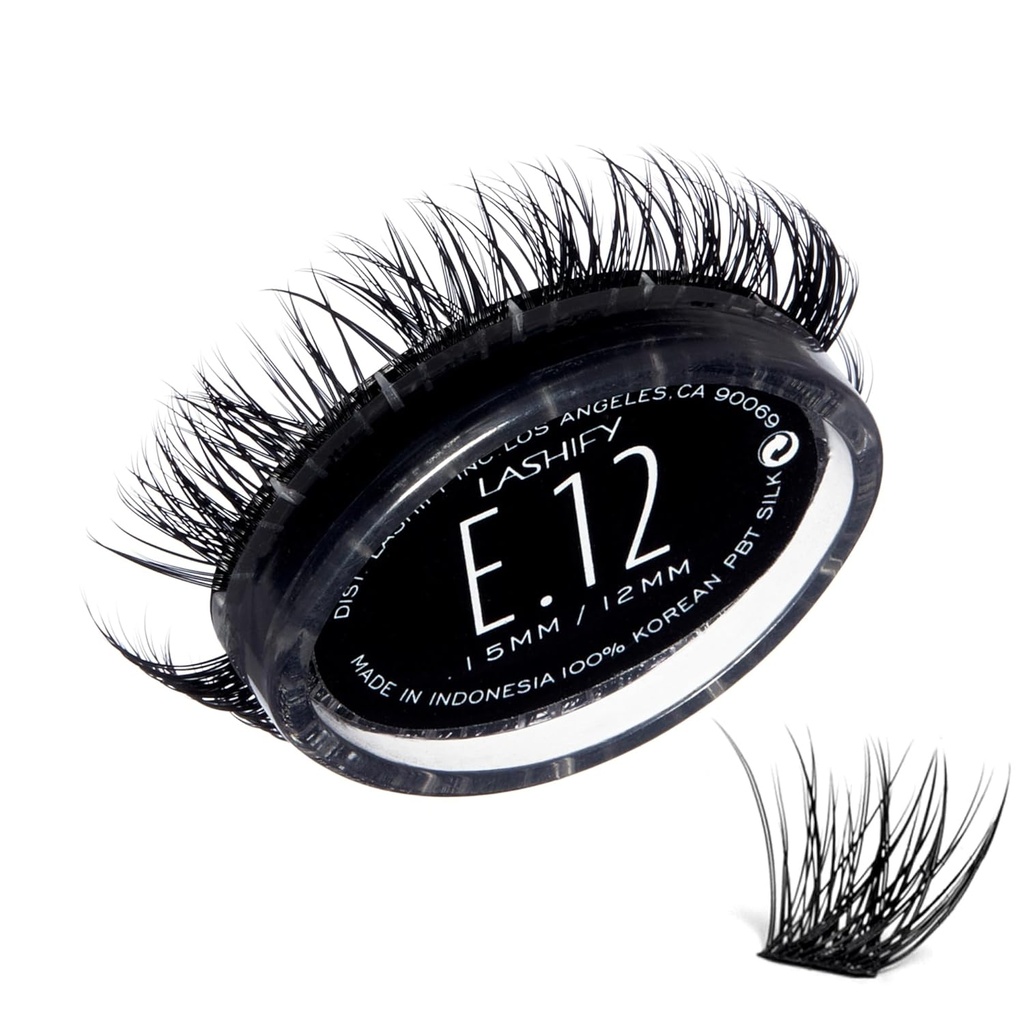 Lashify Extreme 12mm Gossamer DIY Eyelash utvidelser fylle, svart, enkle falske visker å legge til trekantet volum