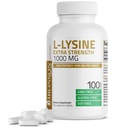 Bronson L-Lysine ekstra styrke 1000 MG per tablett høy styrke, immunsupport og støtter kollagensyntese, ikke-GMO, 100 vegetariske tabletter