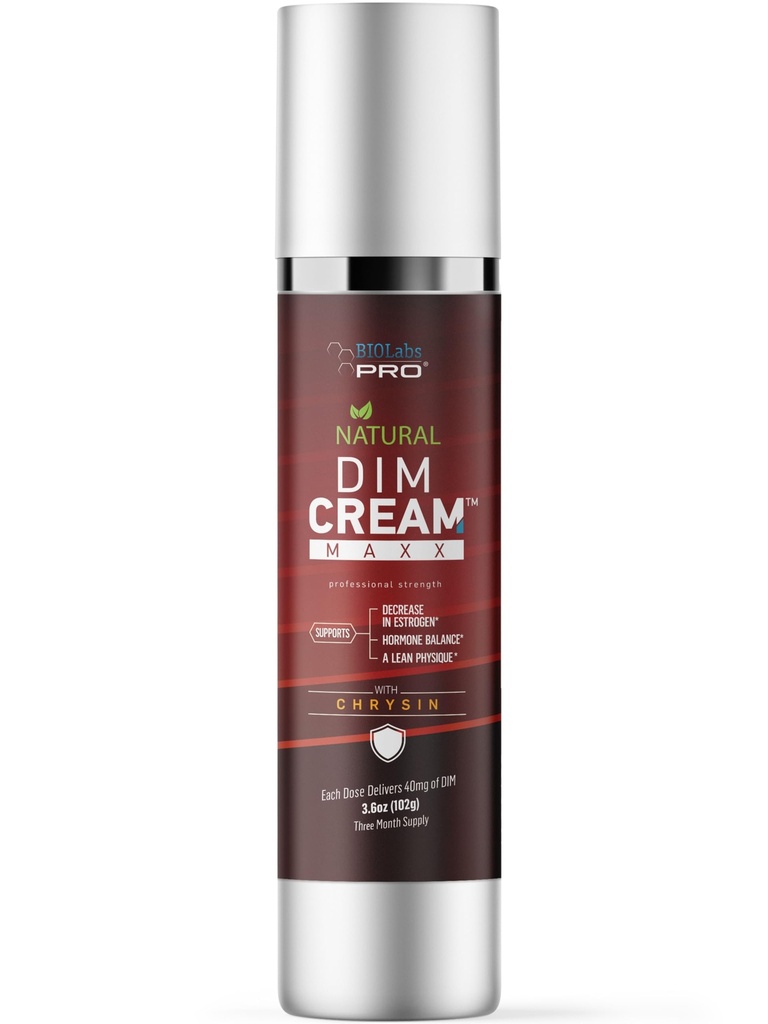 BIOLABS PRO Estrogen Blocker - Naturlig DIM Cream - Metabolize Overflødig Estrogen - Diindolmetan Hormone Balance Støtte Topisk DIM Supplement for menn eller kvinner - 3,6oz